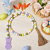 Wood Beads Pendant Decorations DIY-WH0888-777B-04-3