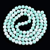 Two Tone Opaque Baking Painted Glass Beads Strands DGLA-Q027-8mm-05-3