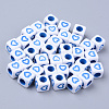 Opaque White Acrylic European Beads MACR-S273-51B-01-1