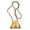 Cute Plastic Swinging Raincoat Duck Pendant Decorations HJEW-A009-01E-1