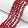 Opaque Solid Color Imitation Jade Glass Beads Strands EGLA-A044-P4mm-D02-1