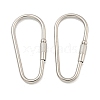 Non-Tarnish 304 Stainless Steel Screw Carabiner Lock Charms STAS-C092-06P-1