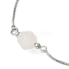 2Pcs 2 Style Natural Rose Quartz Beaded Stretch Bracelets Set BJEW-TA00294-2