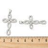 Rack Plating Brass Micro Pave Cubic Zirconia Pendants KK-F869-12P-3