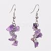 Natural Mixed Stone Dangle Earrings EJEW-JE02185-2