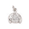 Brass Micro Pave Cubic Zirconia Charms X-KK-C012-44G-4