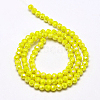 Faceted Round Full Rainbow Plated Electroplate Glass Beads Strands EGLA-J130-FR05-3