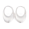 Oval Brass Hoop Earrings for Women EJEW-G391-09S-2