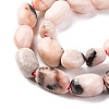 Natural Pink Zebra Jasper Beads Strands G-G146-A21-01-4