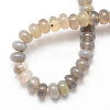Natural Grey Agate Beads Strands G-S105-6mm-04-2