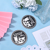 Flat Round Aluminum Car Decorative Stickers DIY-WH0504-30B-4