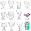 28pcs 14 style Plastic Mini Sundae Cups KY-OC0001-16-1