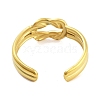 Real 18K Gold Plated 304 Stainless Steel Open Cuff Rings for Women RJEW-B061-01G-08-3