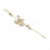 Brass Crystal Rhinestone Ear Wrap Crawler Hook Earrings for Women EJEW-C097-02G-01-2