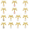14Pcs 7 Colors Baking Paint Handmade Lampwork Crake Pendants PALLOY-TA00156-3