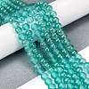 Frosted Transparent Glass Bead Strands LS-GLAA-P065-6mm-08-1