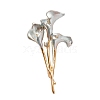 Common Callalily Zinc Alloy Enamel Brooches PW-WG19A07-02-3