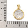 Rack Plating Brass Pave Clear Cubic Zirconia Faith Pendants KK-C074-21G-3