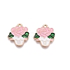 Valentine's Day Theme Alloy Enamel Pendants ENAM-T020-50H-02-1