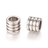 Tarnish Resistant 201 Stainless Steel Grooved Beads STAS-L238-009A-P-2