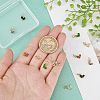 SUPERFINDINGS 12 Pcs 6 Colors Rack Plating Brass Cubic Zirconia Charms KK-FH0002-98-3