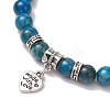 Natural Apatite Beads Stretch Bracelets BJEW-JB11492-4