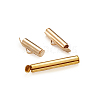 Brass Slide On End Clasp Tubes KK-TA0007-29G-4