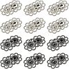  20 Sets 2 Colors Hollow Alloy Snap Buttons BUTT-NB0001-38-1