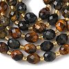 3-Color Natural Tiger Eye Beads Strands G-F809-A25-01-4