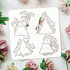 PET Hollow Out Drawing Painting Stencils DIY-WH0391-0431-3