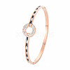 Rhinestone Donut Bangle BJEW-N017-018RG-4