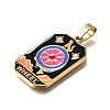 Tarot 304 Stainless Steel Enamel Pendants STAS-M119-09I-G-3