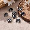 Platinum Plated Alloy Charms ENAM-S118-02C-P-5