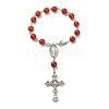 5Pcs 5 Style Natural Mixed Gemstone Rosary Bead Bracelets Set BJEW-TA00330-2