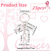Pink Breast Cancer Awareness Ribbon Alloy Enamel Pendant Keychain KEYC-AB00001-2