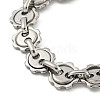 Non-Tarnish 304 Stainless Steel Sun Link Chains Bracelets for Men & Women BJEW-D042-06P-2