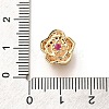 Brass Micro Pave Cubic Zirconia European Beads KK-M318-30G-3