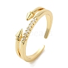 Brass Micro Pave Cubic Zirconia Rings for Women RJEW-E295-41G-1