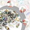 80Pcs 8 Colors Electroplate Transparent Glass Beads EGLA-FS0002-65-2