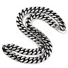 304 Stainless Steel Cuban Link Chain Necklaces for Men NJEW-B116-03P-2