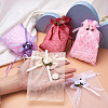 Magibeads 50 Pcs 5 Colors Organza DIY Craft Drawstring Bag ABAG-MB0001-13-14