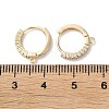 Brass Micro Pave Cubic Zirconia Hoop Earring Findings KK-P257-05G-3