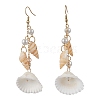 304 Stainless Steel Shell Shape Dangle Earrings EJEW-JE06382-02-2