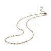 Ion Plating(IP) 304 Stainless Steel Dapped Chain Necklace for Men Women STAS-B039-07G-1