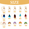 DIY Rainbow Tassel Keychain Making Kit DIY-TA0004-96-11