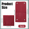 2Pcs Microfiber Cloth Jewelry Storage Bags with Brass Button ABAG-BBC0001-17B-01-2