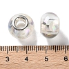 Shell Transparent Brass Cores Acrylic European Beads OACR-M024-07S-11-3