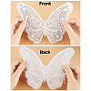 Butterfly Polyester Embroidery Ornament Accessories PATC-WH0008-23-7