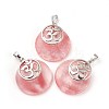 Cherry Quartz Glass Pendants KK-F751-L-A15-2