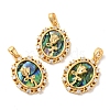 Brass Micro Pave Cubic Zirconia Pendants KK-I703-01A-G-2